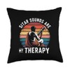Sitar Sounds Are My Therapy Retro Music Throw Pillow