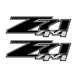 Z71 4x4 Black Decals - F - 1500 2500 HD Stickers
