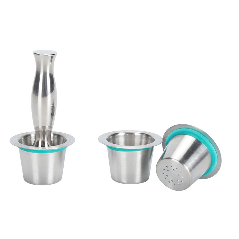 3pcs Refillable Coffee Capsule 304 Stainless Steel Coffee Pods with