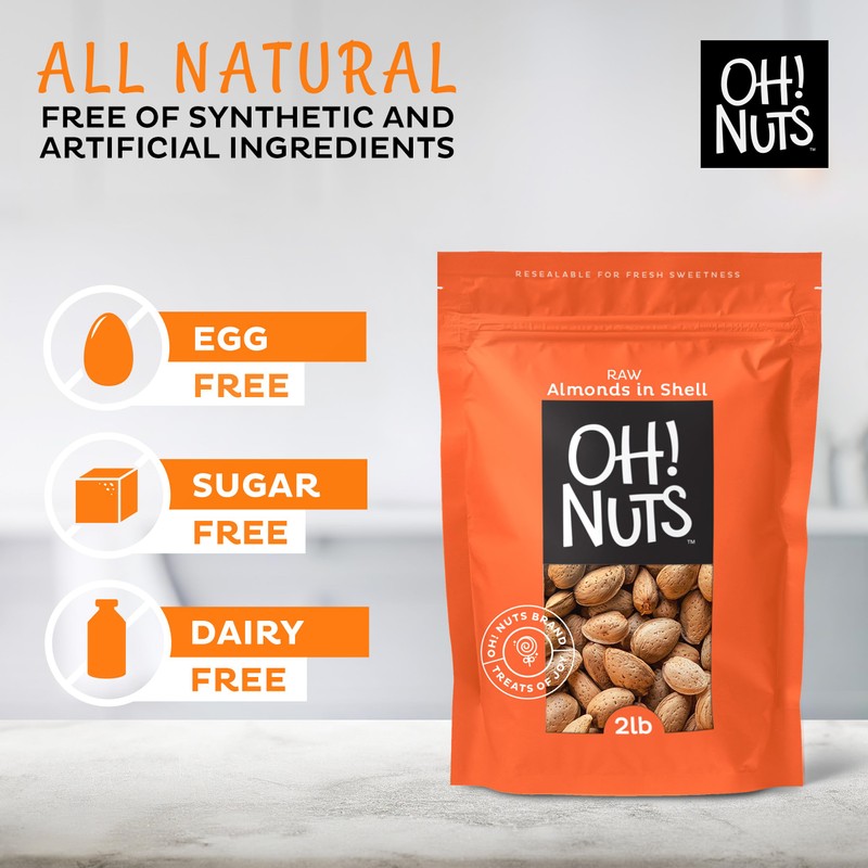 Oh! Nuts Raw Almonds Bulk Pack - Almond Nuts Bulk