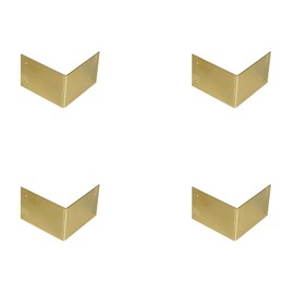 4PCS 90 Degree Right Angle Corner Protector,Brass Edge Cover Protectors 30MM,Camphorwood Box Corner Code Antique Edge Cover,Bronze