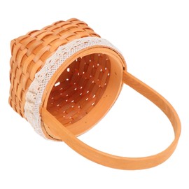 WHAMVOX Mini Wicker Basket with Handle Decorative Woven Flower Basket for Children Egg Storage for Home Decor