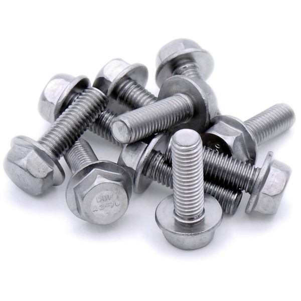 M8 (8mm x 25mm) Flanged Hex Bolt (Fully Threaded Setscrew)