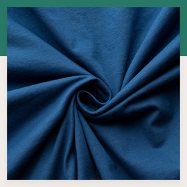 VelvetHome Fitted Sheet, 180 x 200 cm, 100% Combed Cotton, Made in the EU, Jersey Bed Sheet for Mattress Height up to 25 cm, Premium Quality, Beautiful Colours, Navy Blue