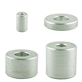 Aluminium Spacer Sleeve for M6 (Pack of 10) - Outer Diameter: 20 mm; Inner Diameter: 6.6 mm; Length: 20 mm - Spacer - Spacer Disc - Aluminium Sleeve
