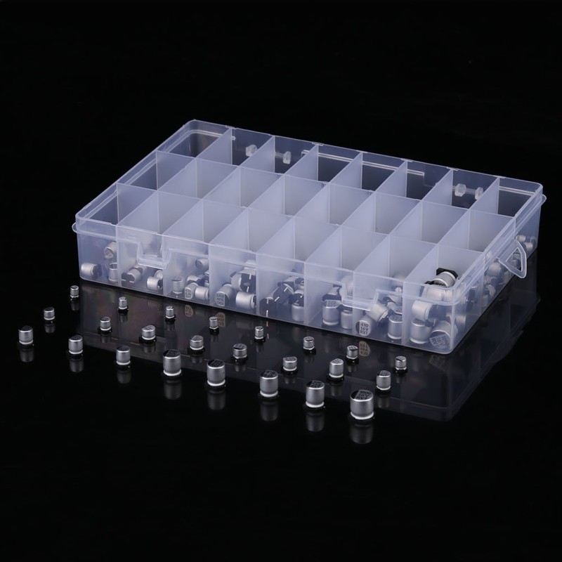 Condensador Electrolítico 400 Piezas 24 Valores SMD Condensador Electrolítico de