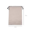 ZENPAC Travel Shoe Bag, Beige Duster Flannel Pouch Drawstring Closure,