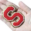 sourcing map 4pcs Chenille Letter Badge Iron On Letter Patch