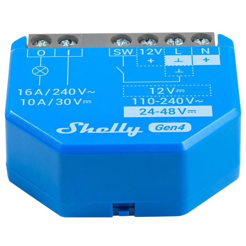 SHELLY 4 x 16A Wifi Bluetooth Relay 1 Gen4 Blue