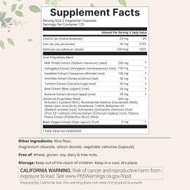 Herbal Liver Support Capsules – 20-in-1 Nutrient & Plant Extract Formula with Milk Thistle, Turmeric, NAC, Glutathione – 240 Veggie Capsules, Gluten-Free, Non-GMO