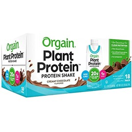 Gain Orgain Plant Protein Shake Chocolate (18 X 11 Fl Oz)Net Wt (198 Fl Oz),