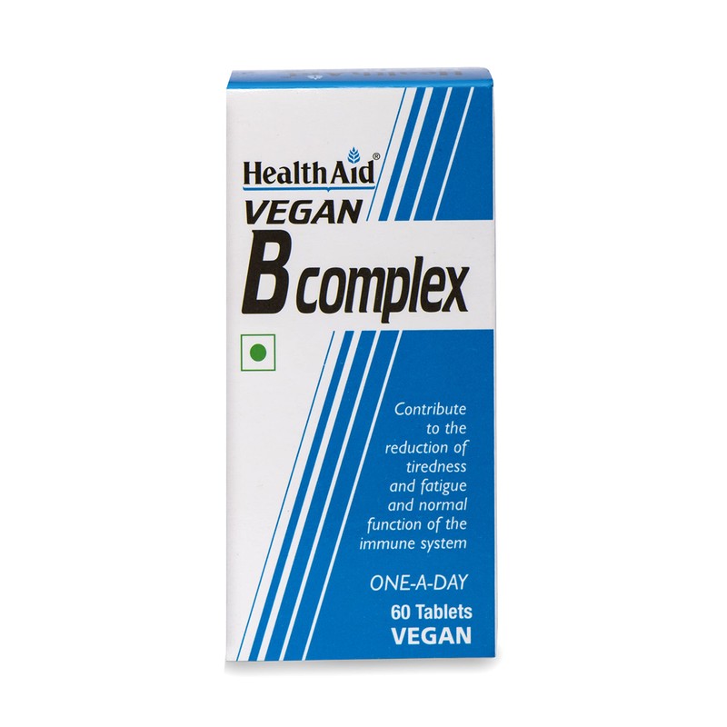 HealthAid Vegan B-Complex Tablets - (Pack of 60 Tablets)