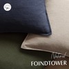 Foindtower Set of 2, Decorative Linen Soild Throw Pillow Covers