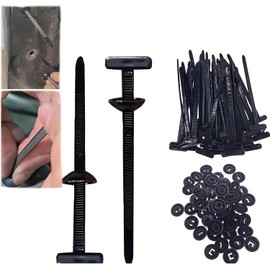 100PCS Nylon Universal Cable Tie Buckle, Heavy Duty Self Locking Nylon Zip Ties, 2025 Upgrade Multipurpose Plastic Cable Ties Tool, UV Resistant Black Zipties for Car Daily Repair