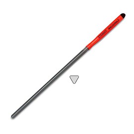 StewMac 3-Corner Fret Dressing File (Medium, 8" Length) - For Traditional Fret crowning and Shaping