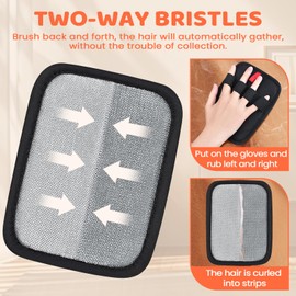 2 Pack Pet Hair Removal Glove for Cats & Dogs | Upgraded Four-Finger Electrostatic Pet Hair Gloves | Reusable Magic Brush Pet Hair Remover Gloves for Laundry, Clothing, Couch, Carpet, Car Seat