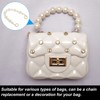 PATIKIL Imitation Pearl Bead Purse Chain Strap 14", Pearl Beaded