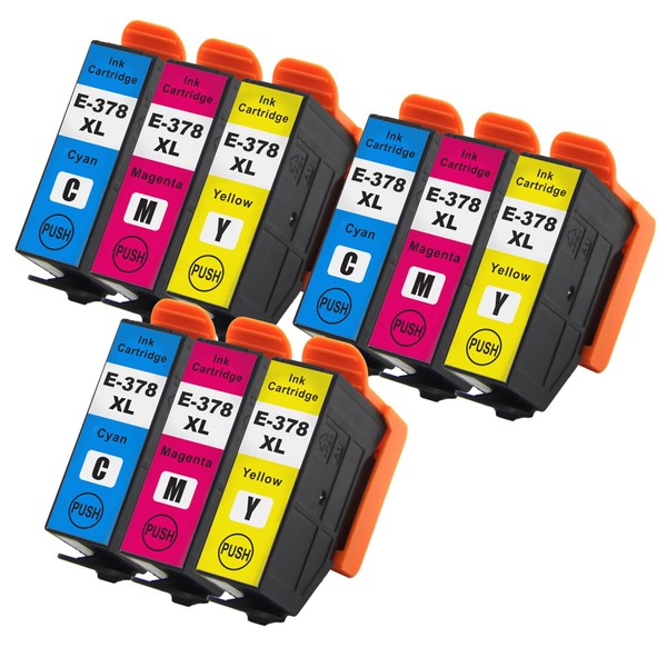Go Inks E-378XL Compatible C/M/Y Ink Cartridges for use with