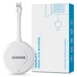 KEINONE Wireless USB Smart Board Projector, KEINONE Tap for Display Screen, 4K Screen Mirroring Video & Audio Receiver support for Laptop, PC, i-Pad, Tablet（For White Smartboard)