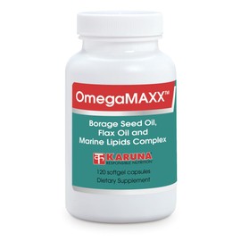 OmegaMAXX | 120 Gelatin softgel Capsules | Omega-3,6,9 | 160mg | 287 mg | 65 mg | Evening Primrose | Borage | Organic Flaxseed | Marine Lipid Concentrate | 200mg