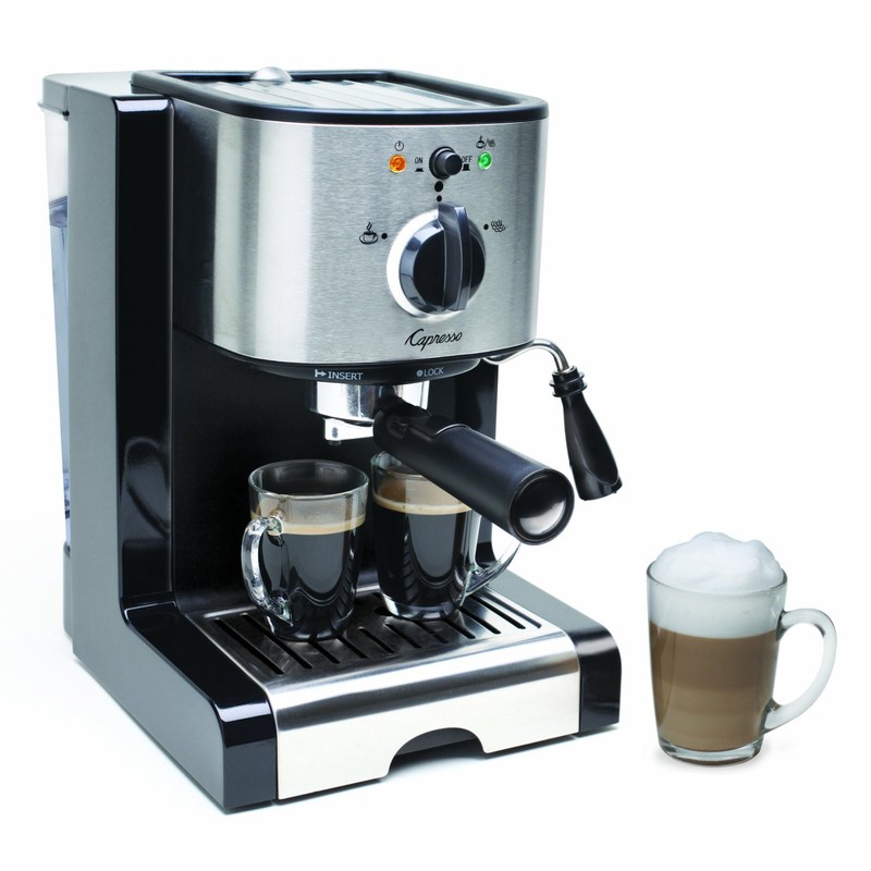 Capresso 116.04 Pump Espresso and Cappuccino Machine EC100, Black and