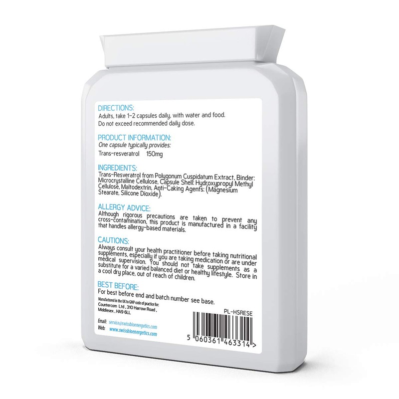 Ultra-Resveratrol 150mg 90 Capsules - High Strength 150mg Trans Resveratrol