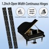 12PCS Black Continuous & Piano Hinges, 16Inch, Heavy Duty 304