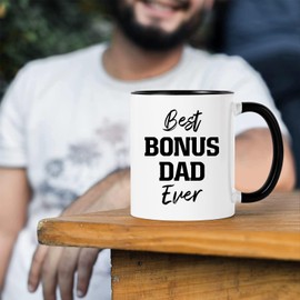 Maustic Best Bonus Dad Ever Mug, Bonus Dad Gifts from Daughter Son, Bonus Dad Fathers Day Christmas Gifts, Best Bonus Dad Gifts, Step Dad Gifts, Birthday Gifts for Step Dad, Bonus Dad Mug 11 Oz