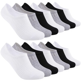 COOVAN No Show Socks Womens 7 Paris Cotton Low Cut Non Slip Casua Invisible Short Thin Boat Liner Socks