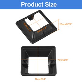 sourcing map Post Skirt, 12pcs 40x40mm/1.6"x1.6" Plastic Split Style Post Base Cover Trim Skirt for Fence Stair Handrail Railing Porch, 72x72mm/2.8"x2.8"(Overall)