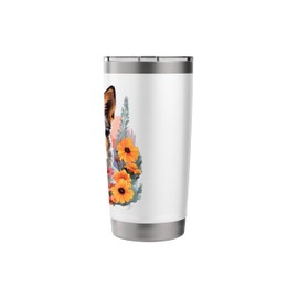 Cute Blue Heeler Spring Flower Garden Australian Cattle Dog Stainless Steel Insulated Tumbler