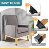 ANSIBLE Chair Leg Floor Protectors Square 24pcs Clear Fit:27-40mm