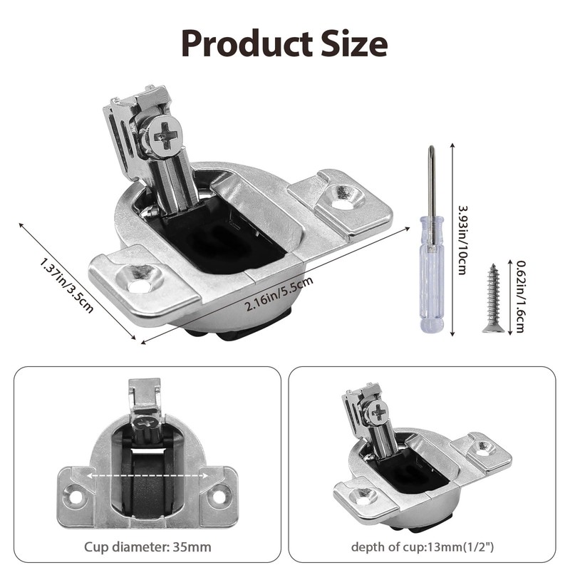 Replacement for Blum 110 Cabinet Hinges in Compact 33 Hinge,