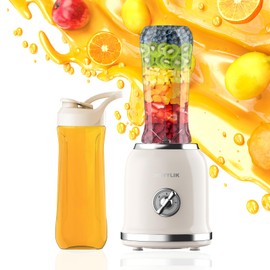 DOWYLIK Personal Blender, 3 Speed Retro Smoothie Blender for Protein Drink, Smoothie Maker with 6-Edge Blade and 2 * 20oz BPA Free Travel Cups