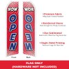 Now Open Red & White Swooper Advertising Flag - Perfect
