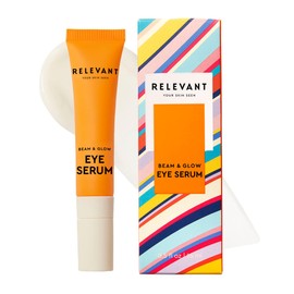 Relevant Beam and Glow Eye Serum - Hydrating Serum for All Skin Types - Vegan Skincare with Shea Butter and Niacinamide - Gluten Free - 0.5 oz