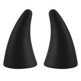 Garneck 2PCS Devil Horns Sticker Bumper Decor for Car - Cool Decor Devil Horns Antenna Toppers -Anti Collision Decal for Car Truck Helmet Motorcycle (Black)