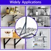 Shelf Bracket JINLINY 10 Pack Triangular Design Metal Shelf Supports