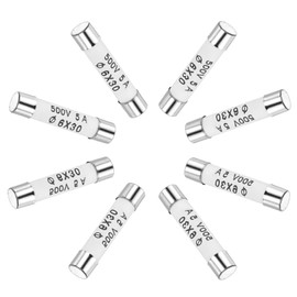 uxcell 8pcs Ceramic Cartridge Fuses 5A 500V 6x30mm Ceramic Fuses Fast Blow Replacement for Amplifier Energy Saving Lamp Ballast
