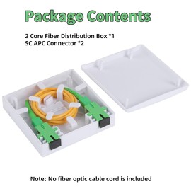 Eardion Fiber Distribution Box, Panel Splitter Case- Fiber Optic Terminal Junction Splitter Box for Outdoor FTTH (2 Core with SC APC)