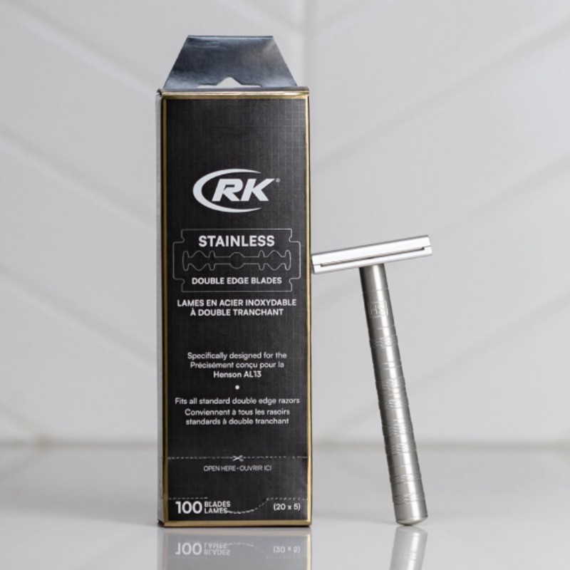HENSON SHAVING RK Stainless Steel Razor Replacement Blades for AL13,