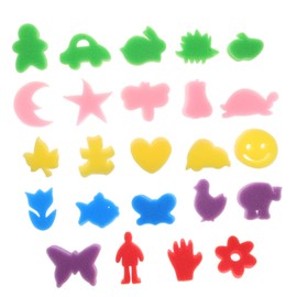 EXCEART Set 24pcs Fruits sponge paint sponges for kids Craft Sponge Stamp sponge shapes for kids Animal painting sponge animal stamps Painting sponge stamps graffiti child sponge painting
