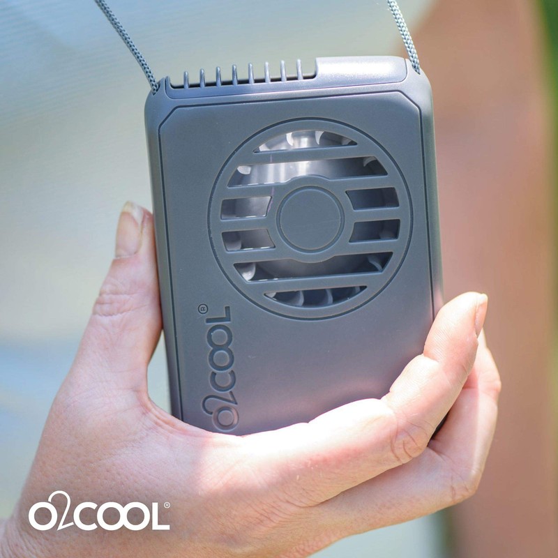 O2COOL Deluxe Personal Necklace Fan | Hands- Free, Battery Operated