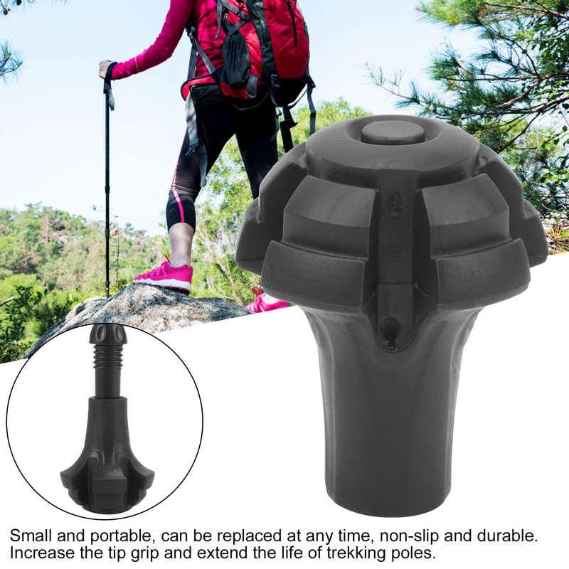 Trekking Pole Tips, Rubber Hiking Poles, End Caps, Round Foot