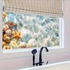 HOMETITUTE Seaside Shell Starfish Scene Window Cling 39.3x17.7 Inch PVC