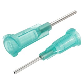 Moicstiy 100 Pack Blunt Tip Dispensing Needle with Luer Lock 0.5 Inch 18 Ga (Green)