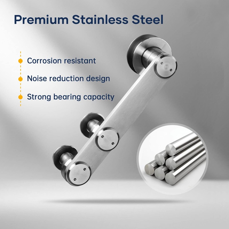 EaseLife 6 FT Stainless Steel Sliding Barn Door Hardware Track
