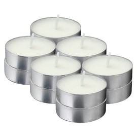 Tribello White Tea Lights Candles - Effortless Elegance & Warmth with Unscented Tealight Candles - 3.5 Hour - Tea Candles for Home, Travel, Emergencies - 12 Small Candles