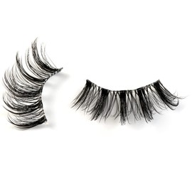 Clear Band Half False EyeLashes Natural Look Wispy Cat Eye Short Fake lashes (WF09)