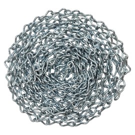 #12 X 15-FT Zinc Plated Steel Jack Chain, Weldless, Twist Chain,